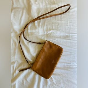 Fossil Crossbody Cognac Leather Purse